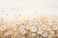 Painting of Daisy field daisy backgrounds outdoors.