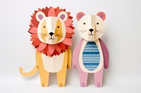 Couple Lion art craft cute.
