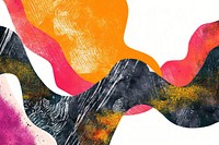 Abstract shaped Risograph style backgrounds painting art.