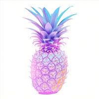 Pineapple Risograph style pineapple fruit plant.