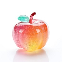 3d jelly glitter apple sweets fruit plant.