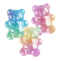 3d jelly glitter recycle confectionery sweets candy.