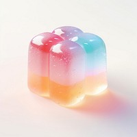 3d jelly glitter tick sweets candy food.