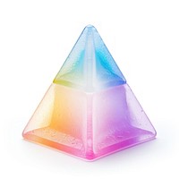 3d jelly glitter triangle pyramid purple shape.