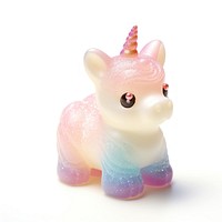 3d jelly glitter unicorn figurine nature candy.