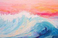 Sea wave painting backgrounds nature.