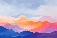 Mountain and sky painting backgrounds mountain.