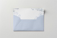 Floral blue invitation card