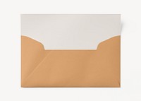 Blank invitation card in brown envelope