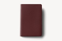Brown leather book cover mockup psd