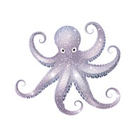 Octopus icon transparent animal white background.