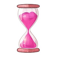 Color pink Hourglass icon transparent hourglass shape.