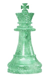 Pastel color Chess icon chess shape green.