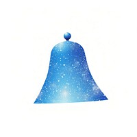 Color blue Bell icon shape bell white background.