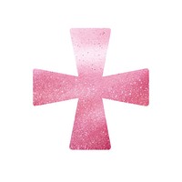 Pink Plus icon glitter symbol cross.