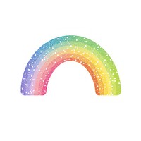 Rainbow icon shape white background confectionery.