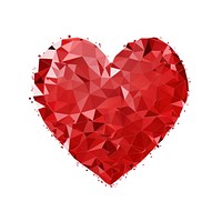Red broken heart icon jewelry shape white background.