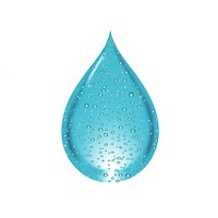 Water drop icon turquoise shape petal.