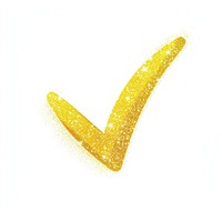 Check mark icon yellow white background confectionery.