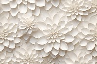 Frame paper cutout flower pattern white backgrounds.
