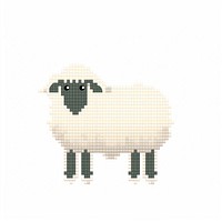Cross stitch sheep livestock textile animal.