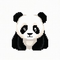 Cross stitch panda mammal animal bear.
