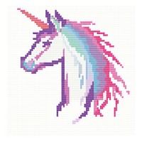 Cross stitch unicorn embroidery graphics pattern.