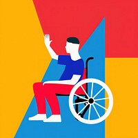 Disabled person wheelchair cartoon adult.