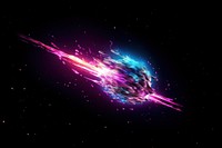 Neon meteor in space background astronomy universe light.