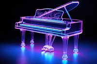 Neon piano keyboard light harpsichord.