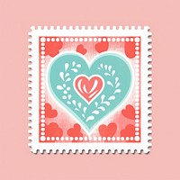 Pattern heart postage stamp creativity.