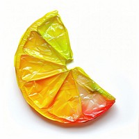 Lemon made from polyethylene fruit plant food.