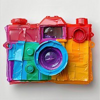 Camera made from polythylene plastic electronics creativity.