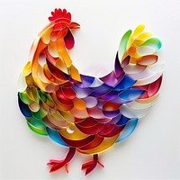Chicken made from polythylene animal bird art.