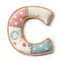 Letters C pattern textile white background.