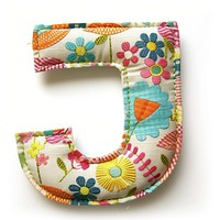 Letters J pattern textile white background.