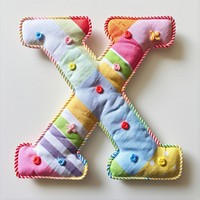 Letters X pattern alphabet textile.