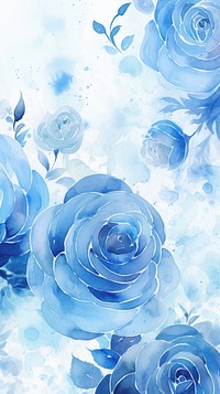 Blue rose wallpaper pattern flower nature.