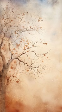 Tree wallpaper painting outdoors nature.