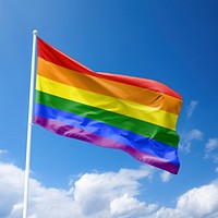 LGBTQ+ flag mockup psd