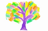 Colorful tree painting drawing purple.