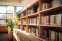 Library publication bookshelf furniture.