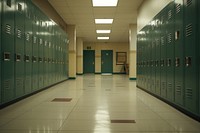 School locker hallway architecture punishment protection.