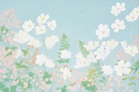 White flowers backgrounds painting outdoors.