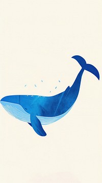 Cute blue whale illustration animal mammal underwater.