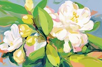 Jasmine painting backgrounds blossom.