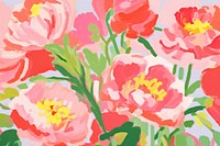 Pink flowers painting art backgrounds.