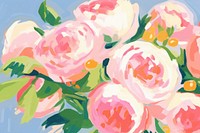 Pink rose bouquet painting art backgrounds.