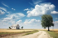 Rural area sky architecture landscape.