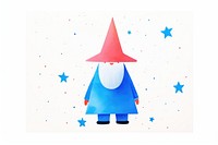 Wizard with magic white background representation celebration.